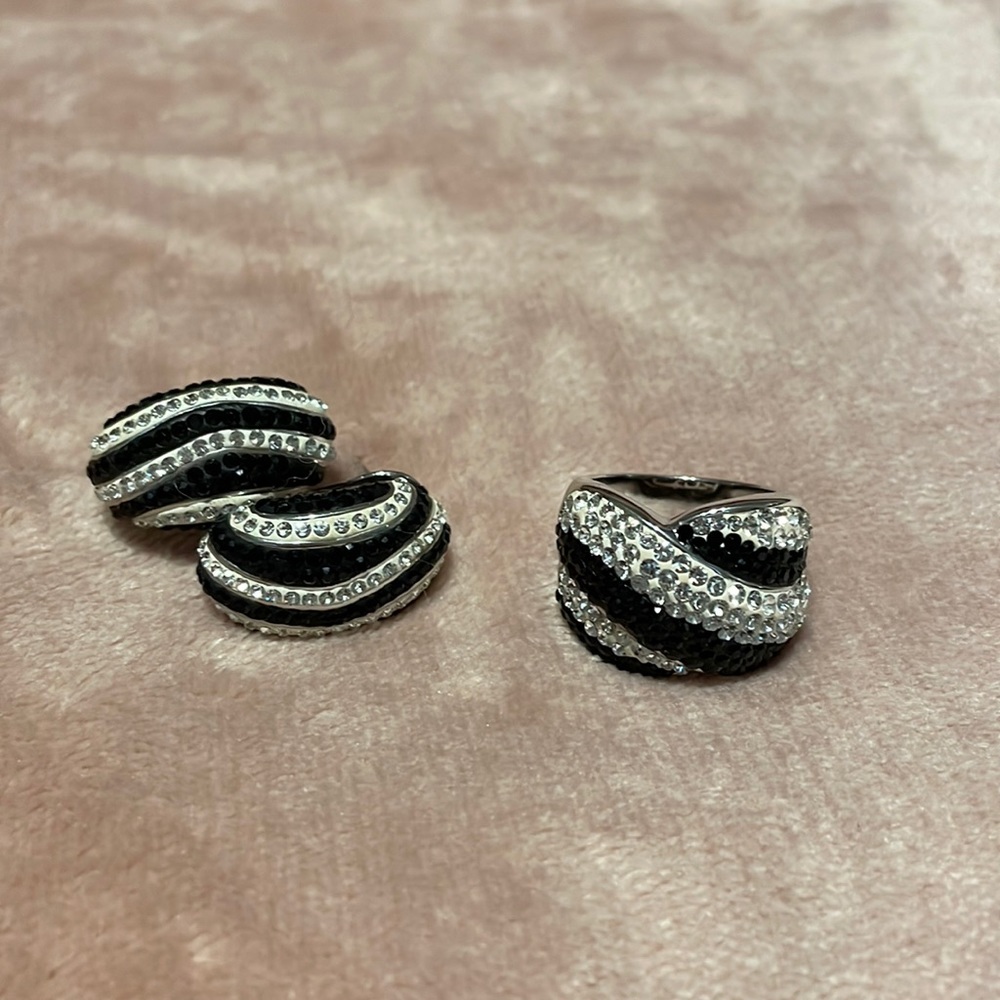 Matching ring and earrings